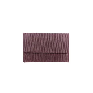 ANN KURZ Compact purse ruffle wine women