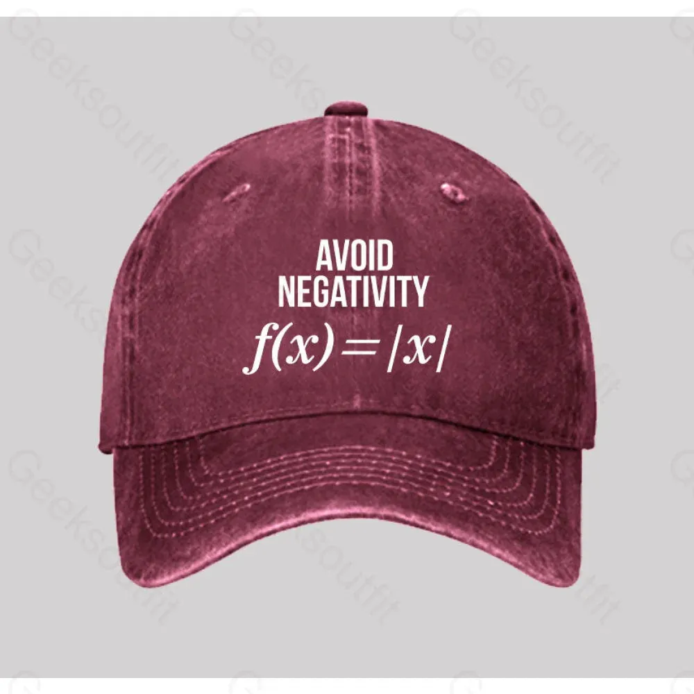 Avoid Negativity Washed Vintage Baseball Cap