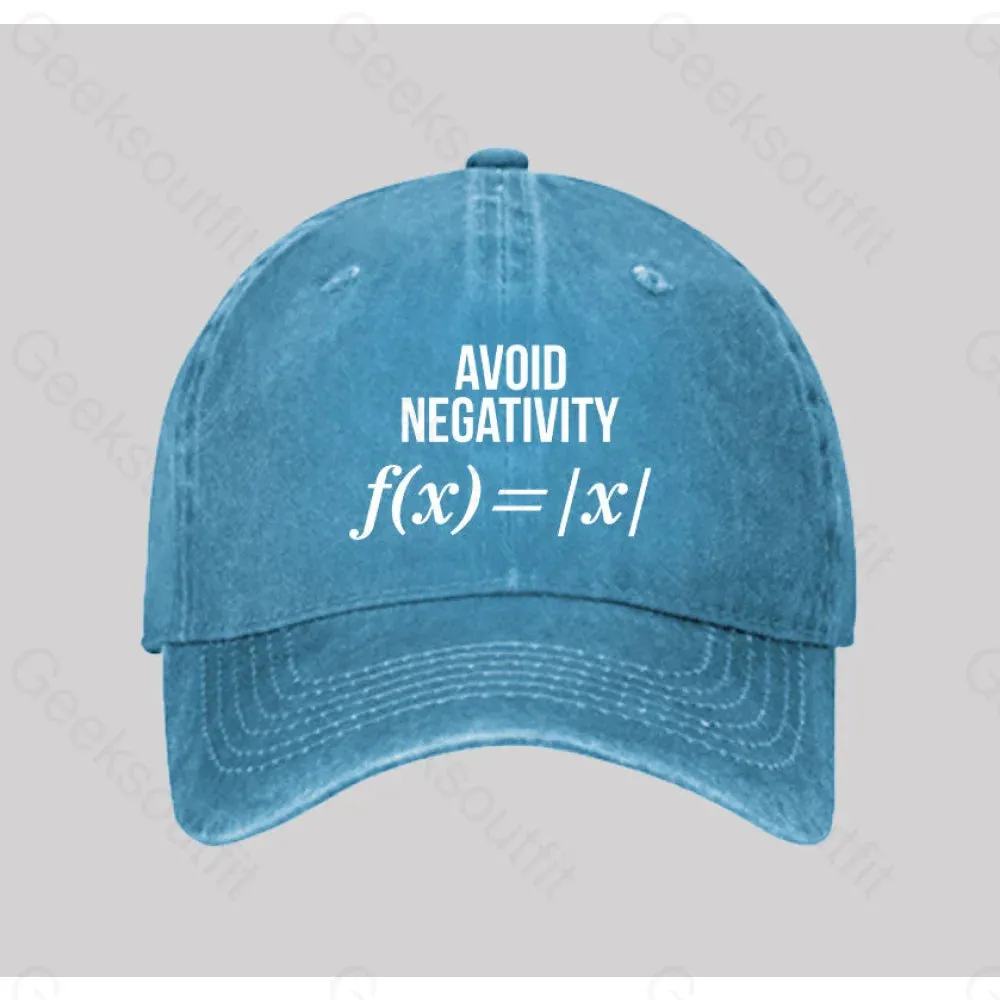 Avoid Negativity Washed Vintage Baseball Cap