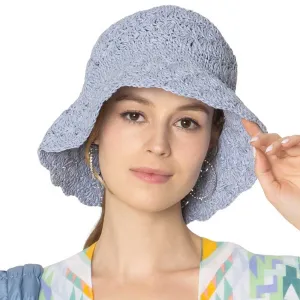 Crochet Straw Bucket Hat