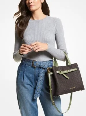 Emilia Large Logo Satchel