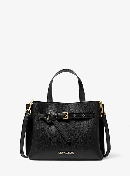 Emilia Luxury Small-Sized Pebbled Leather Satchel Bag
