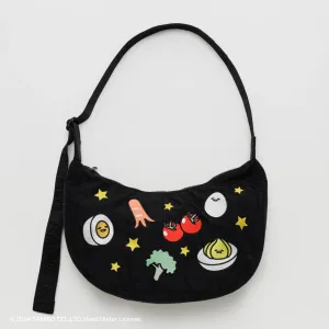 Gudetama x Baggu Embroidered Nylon Crescent Bag