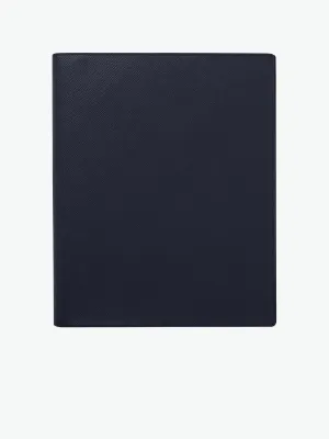 Leather A4 Writing Folder Navy