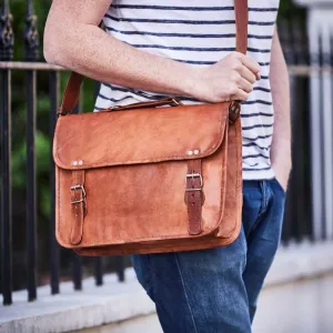 Men's Leather Laptop Bag With Handle