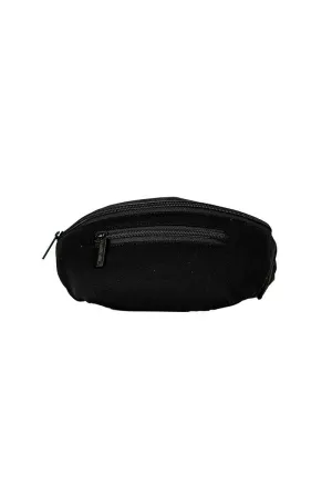 Neoprene in Black Youth Rebel Fanny Pack with Black Zipper