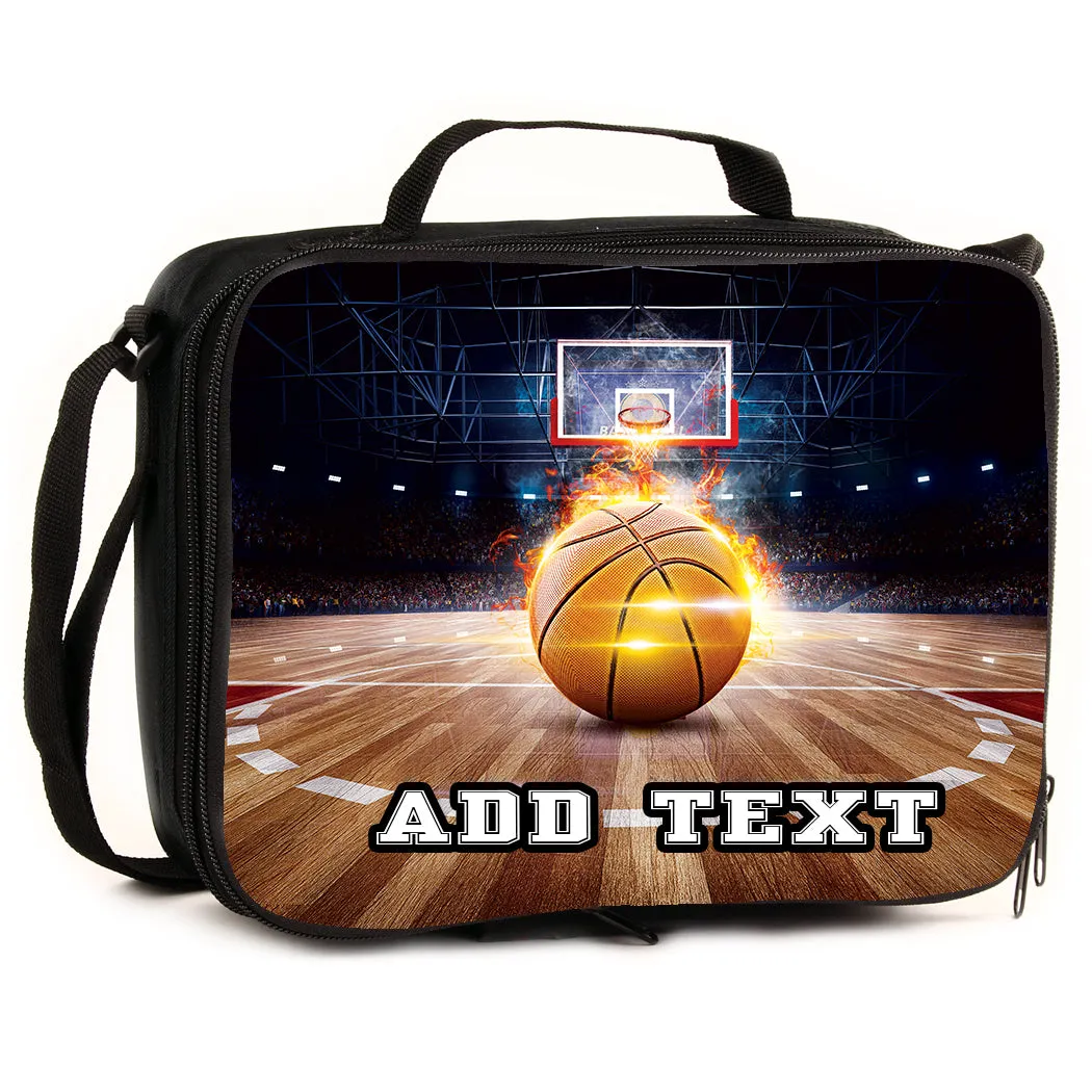 Personalized Backpacks, Lunch Bags, Duffel Bags, or Water Bottles with Full-Color - Basketball Court