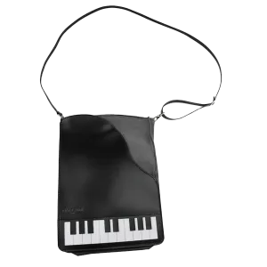 Piano Leather and Suede Crossover Bag