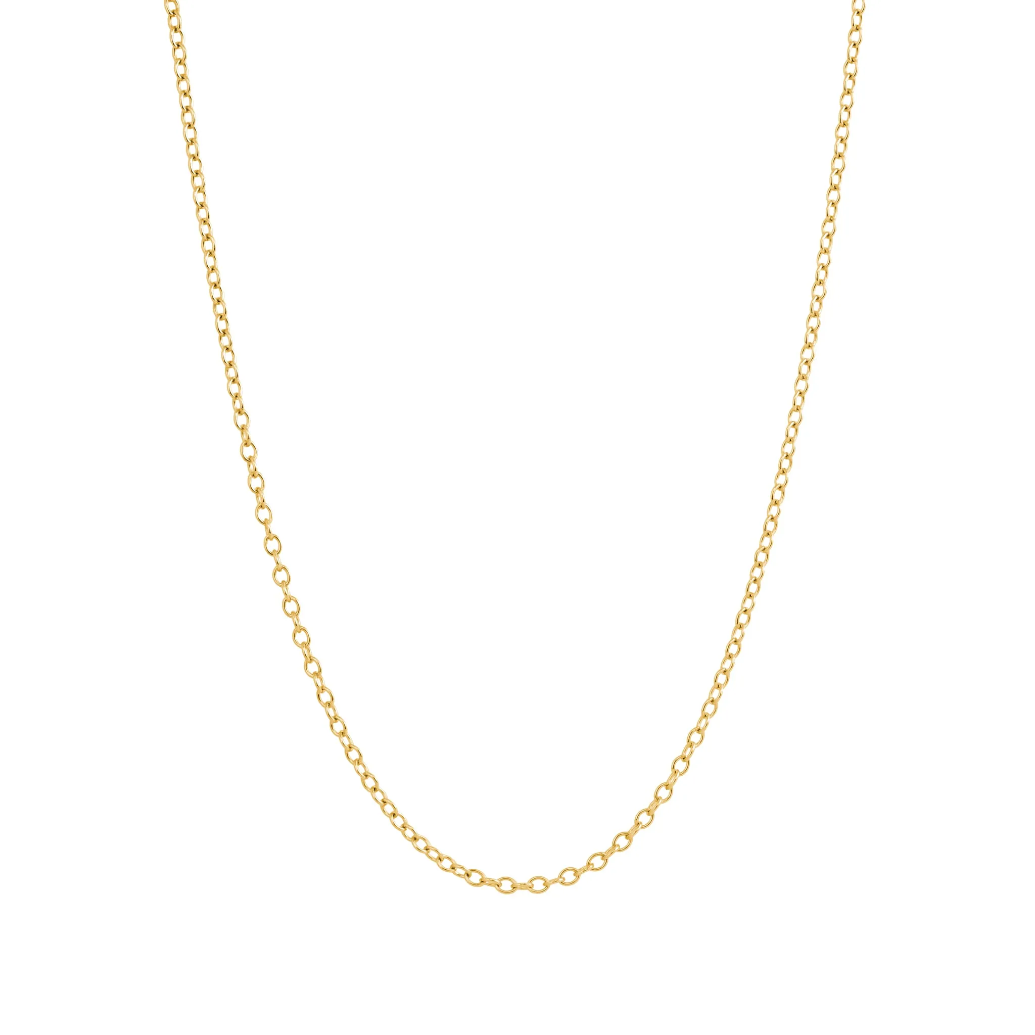 Thick Rolo Chain Necklace - Gold