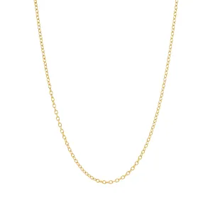 Thick Rolo Chain Necklace - Gold