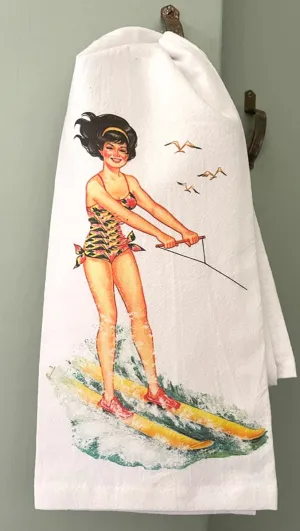 Wendi Waterskis Flour Sack Towel