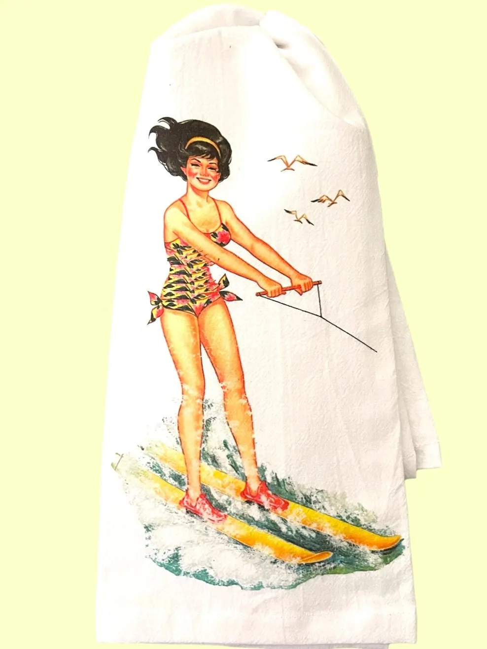 Wendi Waterskis Flour Sack Towel